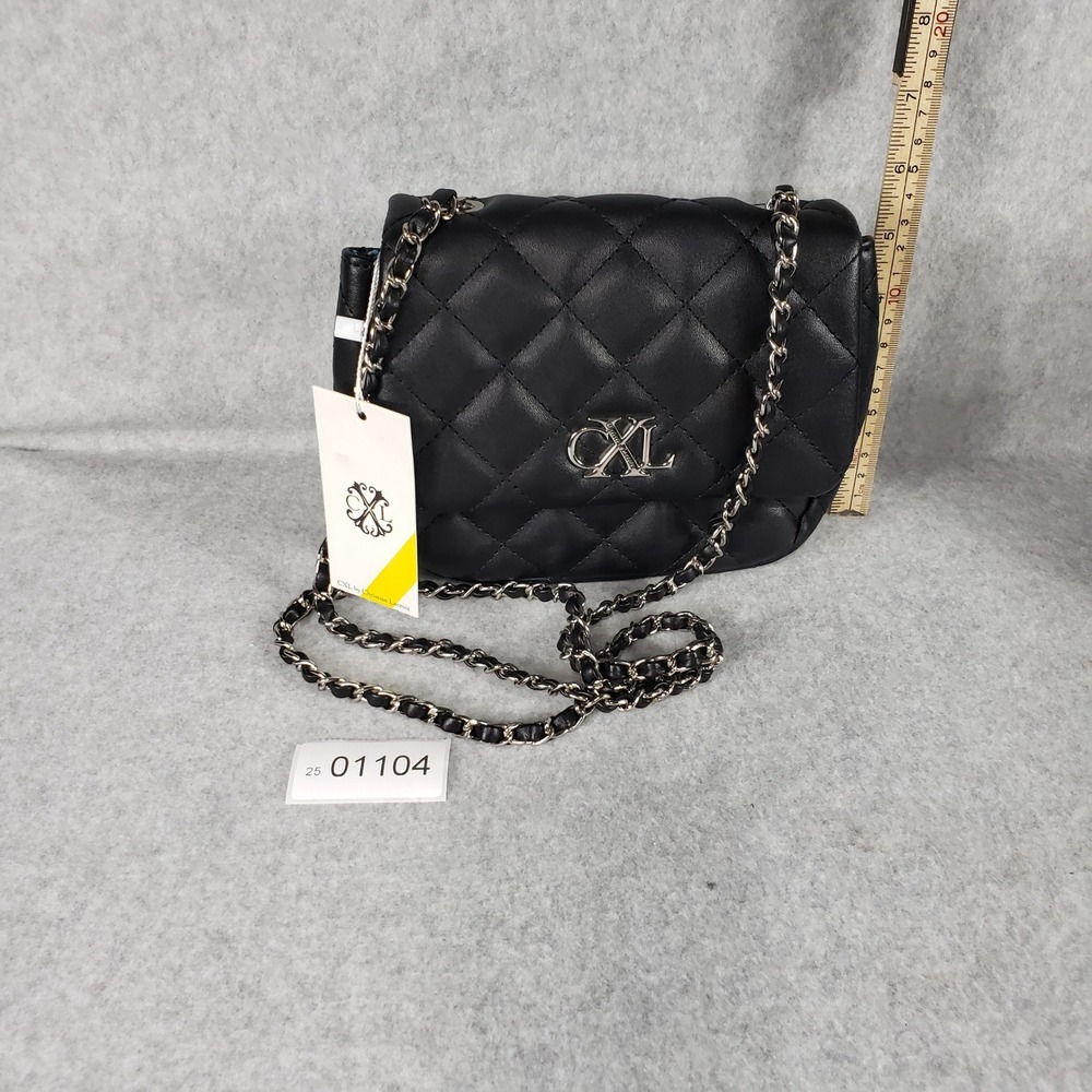 CXL Christian Lacroix Women Bag VALO Chain Design Shoulder Bag Sm Black Quilted - Picture 5 of 8